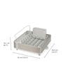 Extend Steel Expandable dish rack with draining spout