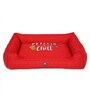 Flix Chill- Extra Large Red & White Fabric Pet Bed