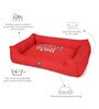 Flix Chill- Extra Large Red & White Fabric Pet Bed