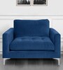 Extraordinary Fabric Lounge Chair in Blue Colour