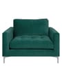 Extraordinary Fabric Lounge Chair in Green Colour
