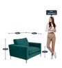 Extraordinary Fabric Lounge Chair in Green Colour