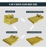 Exuberance 2 Seater Single Size 8 inches Sofa Cum Foldable Mattress