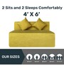 Exuberance 2 Seater Single Size 8 inches Sofa Cum Foldable Mattress
