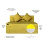 Exuberance 2 Seater Single Size 8 inches Sofa Cum Foldable Mattress