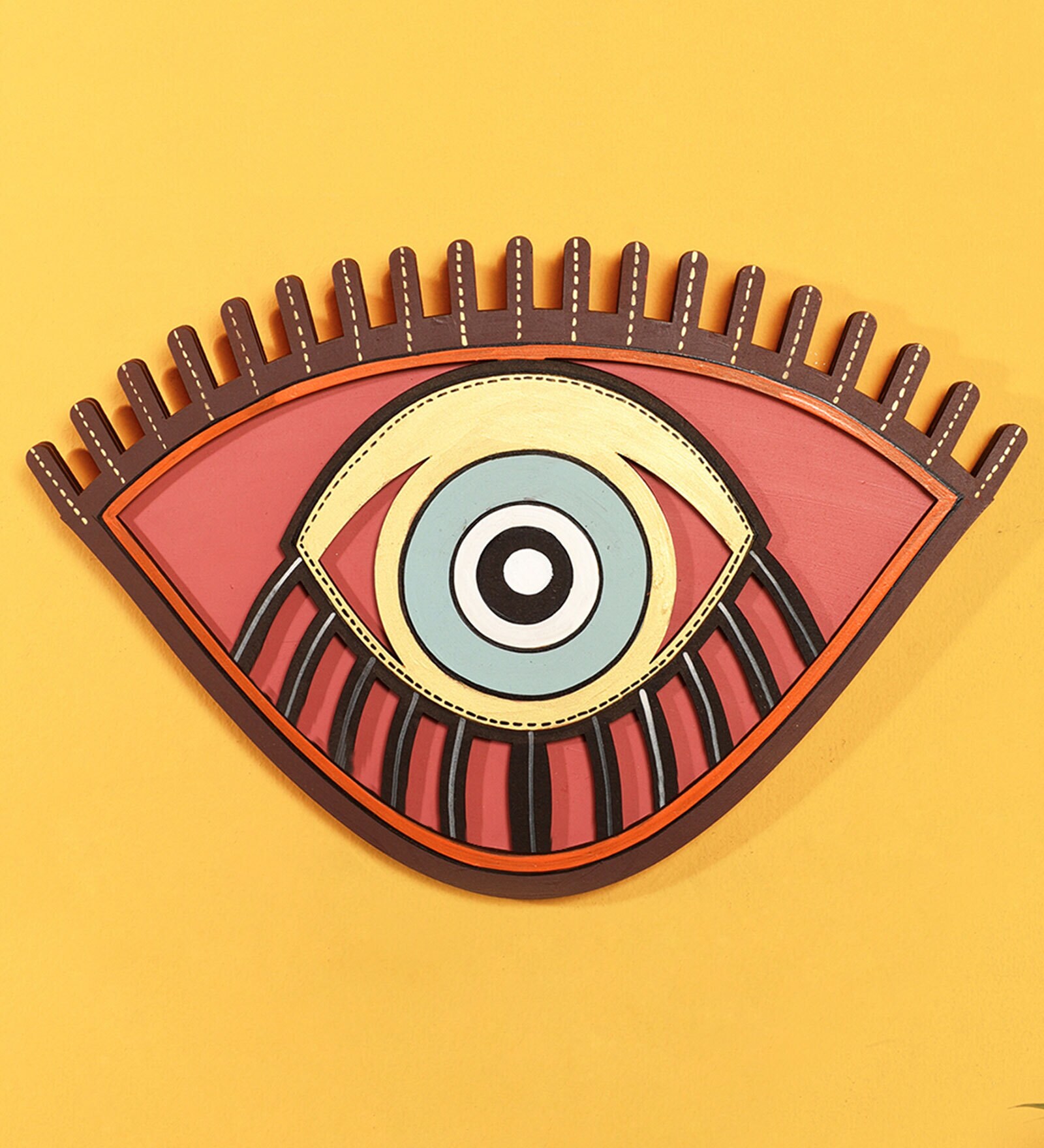 Buy Eye of Longevity Wall Decor Mask by Aakriti Art Creations at 29