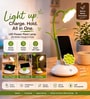Acrylic Flower Plant LED  Study Lamp with Mobile Sticked Holder