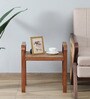 Eyges Mango Wood End Table In Walnut Finish