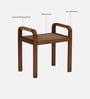 Eyges Mango Wood End Table In Walnut Finish