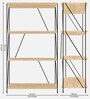 Ezbo 600 Book Shelves in Summer Oak Finish with 3 Tier