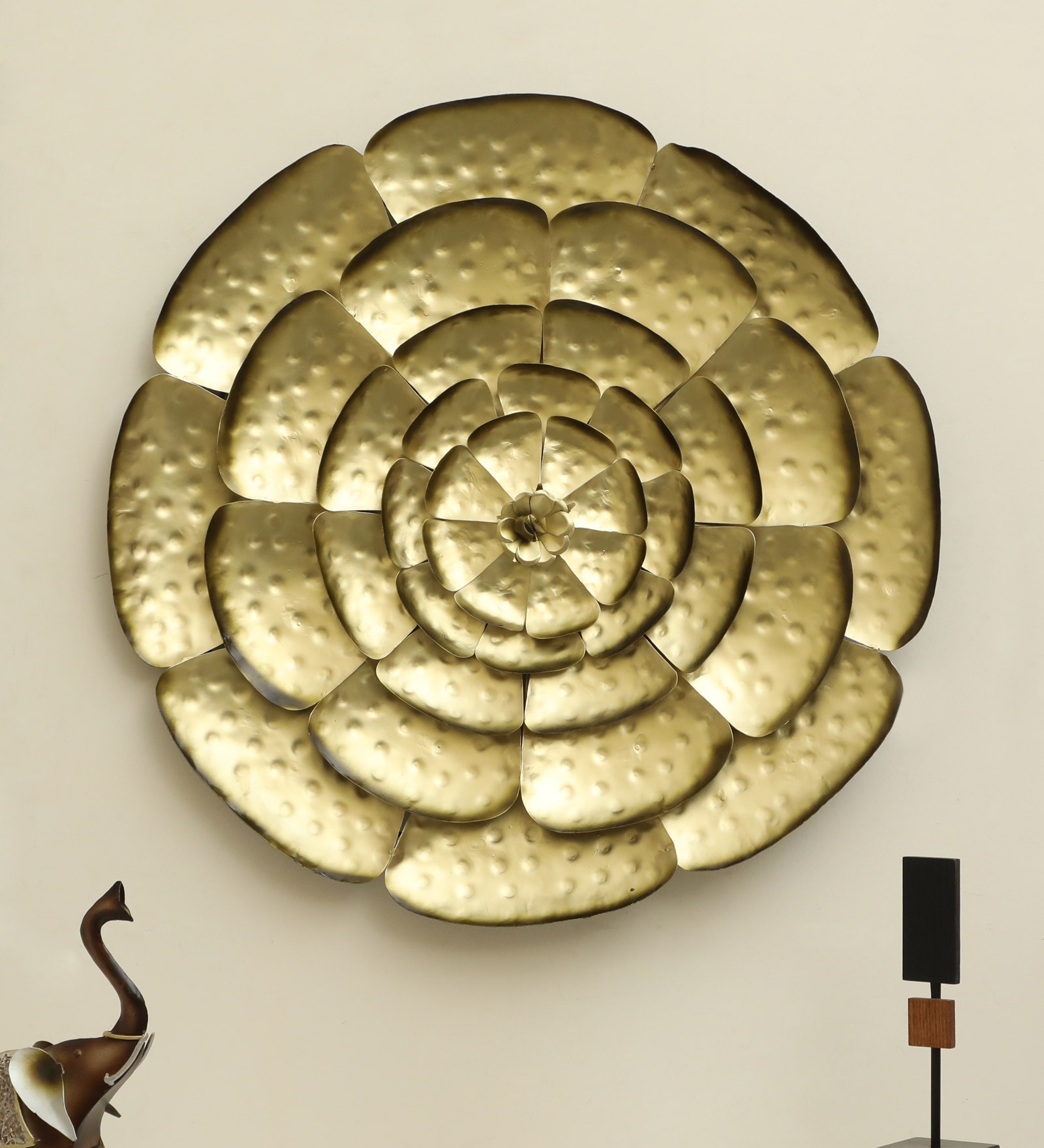 Rain Iron Gold Metal Wall Art