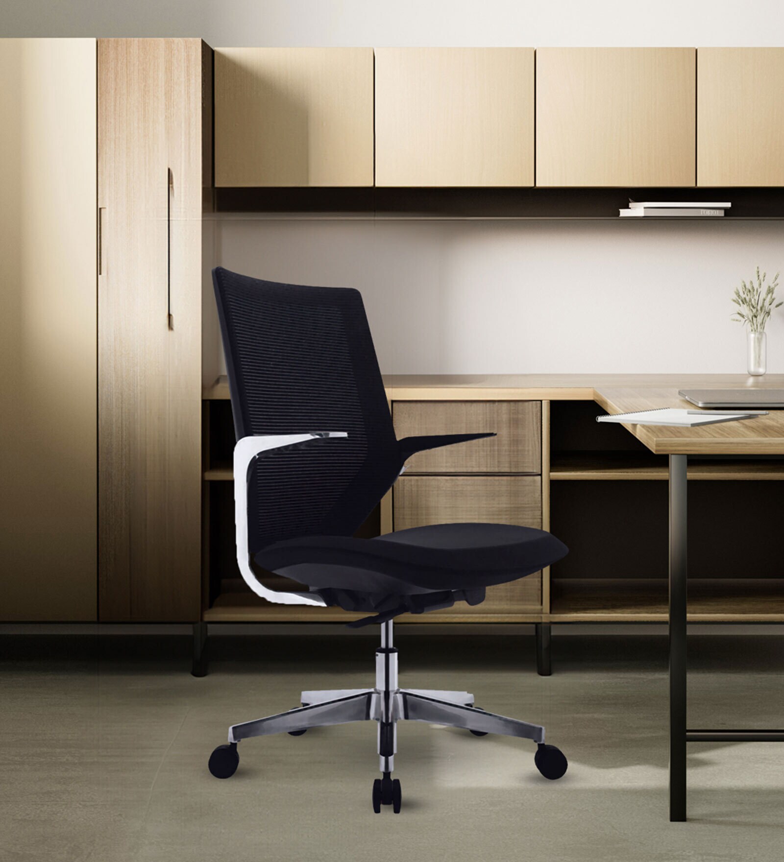 Florida Breathable Mesh Ergonomic Chair in Black Colour