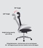 Florida Breathable Mesh Ergonic Chair in Black Colour with Headrest