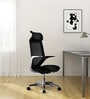 Florida Breathable Mesh Ergonic Chair in Black Colour with Headrest