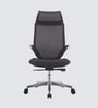 Florida Breathable Mesh Ergonic Chair in Black Colour with Headrest