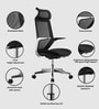 Florida Breathable Mesh Ergonic Chair in Black Colour with Headrest