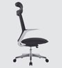 Florida Breathable Mesh Ergonic Chair in Black Colour with Headrest