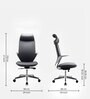 F1 Leatherette Executive Chair in Black Colour Cushion