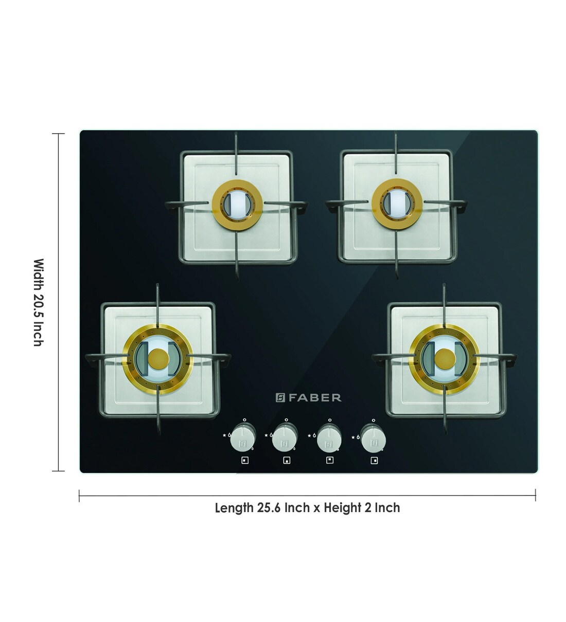 Buy FABER 4 Burner Auto Ignition BuiltIn HobCooktop Hybrid (HTG654