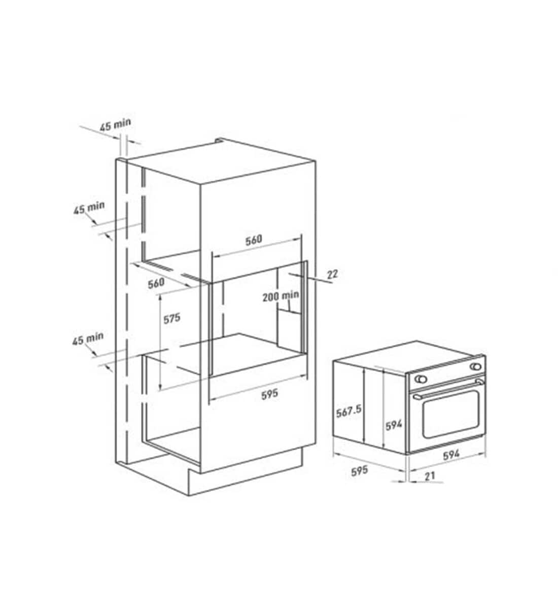 Buy FABER 80L BuiltInOven (FBIO 80L 10F GLM, Black) Online Builtin