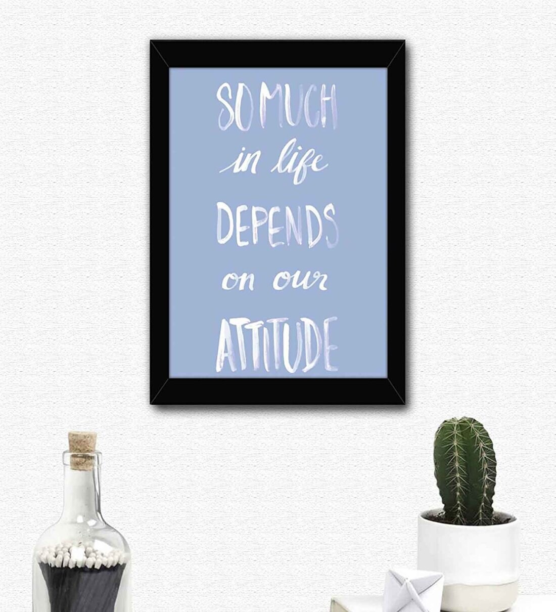 Buy Fabric Inspirational Quote Frame Art Print By Tied Ribbons at 38
