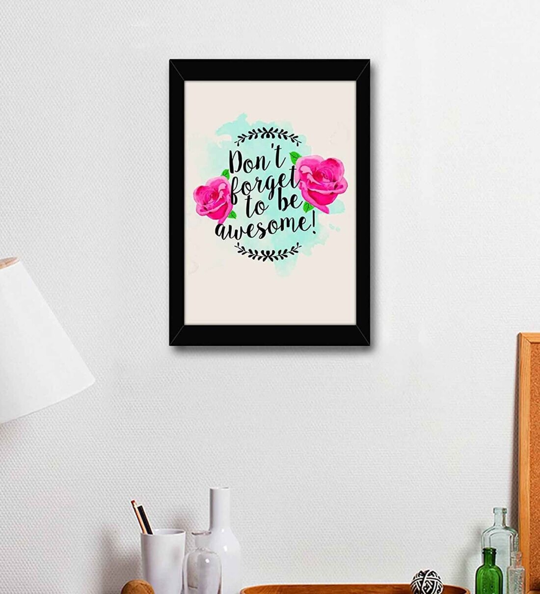 Buy Fabric Inspirational Quote Frame Art Print By Tied Ribbons at 33
