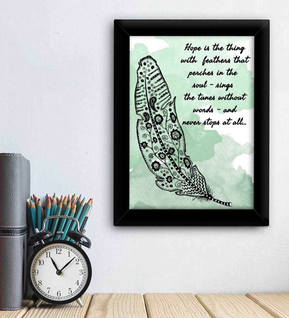 Buy Fabric Inspirational Quote Frame Art Print By Tied Ribbons at 38