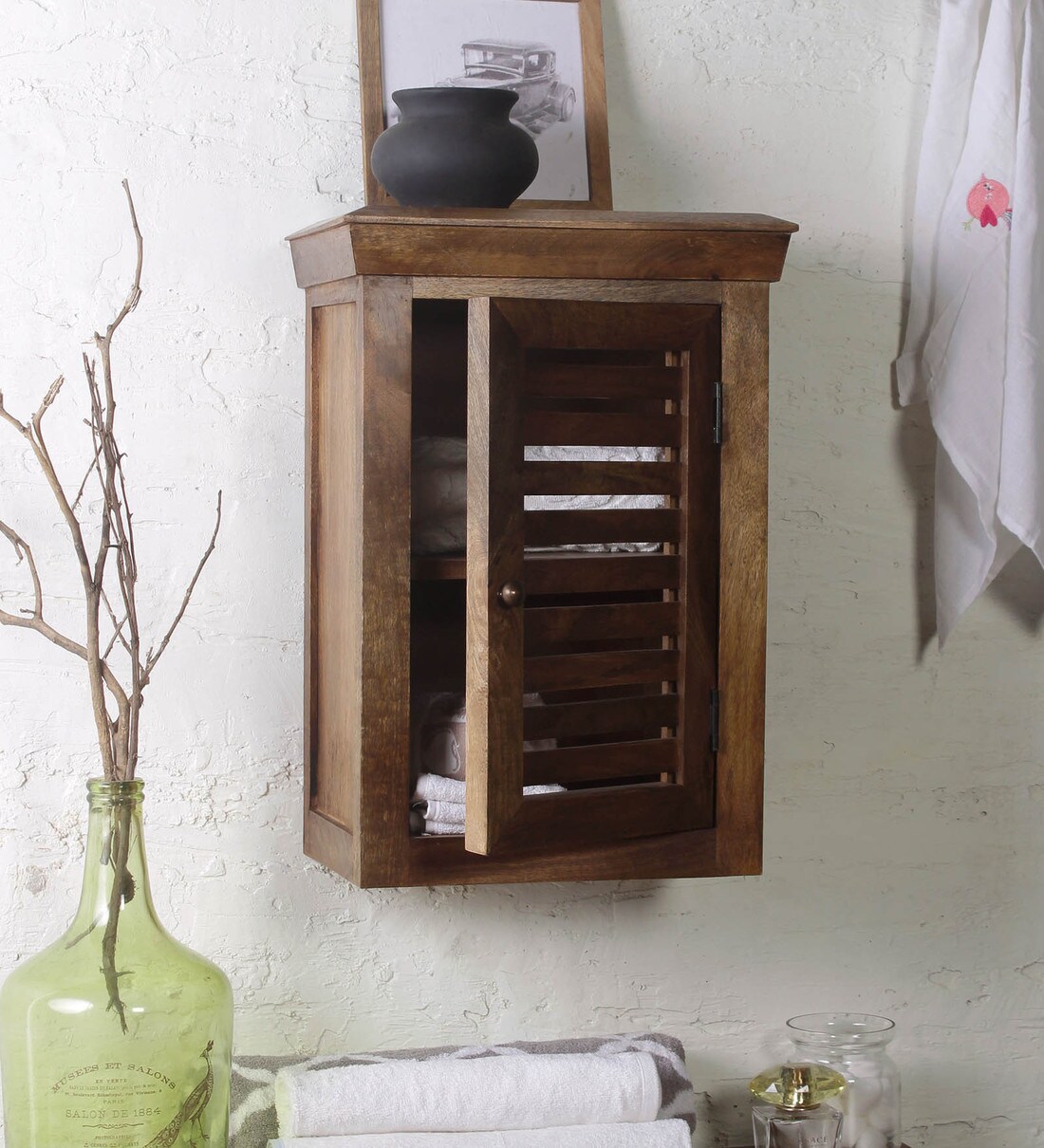 Buy Mango Wood Brown 2 Compartment Bathroom by Fabuliv at 52