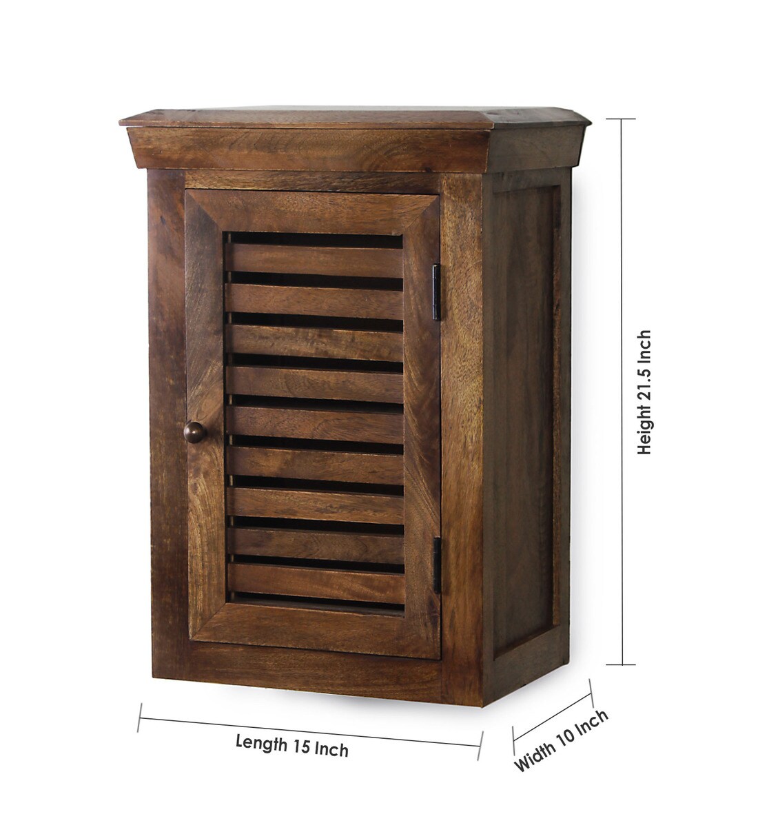 Buy Mango Wood Brown 2 Compartment Bathroom by Fabuliv Online