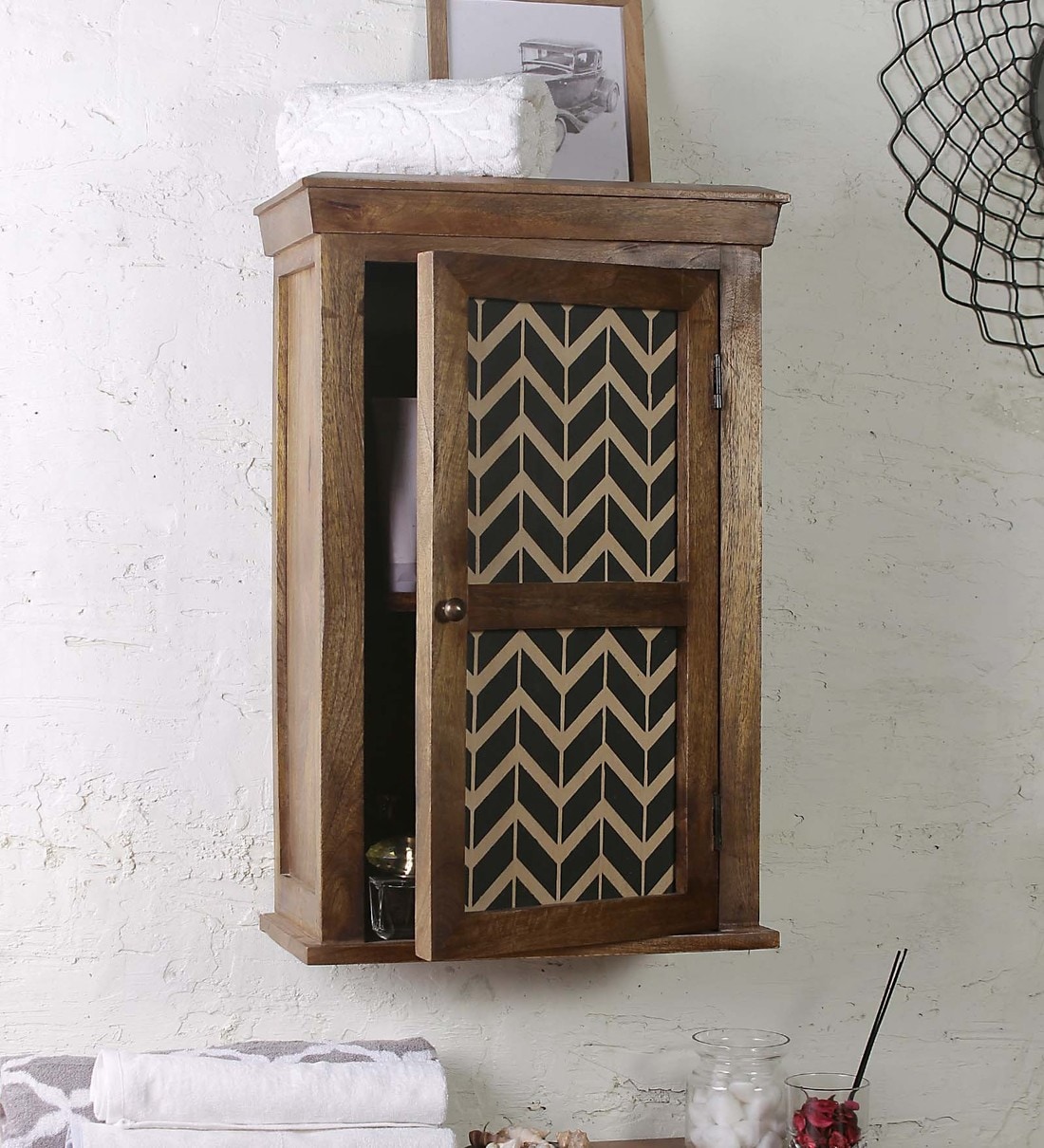 Buy Mango Wood Brown 2 Compartment Bathroom by Fabuliv at 50