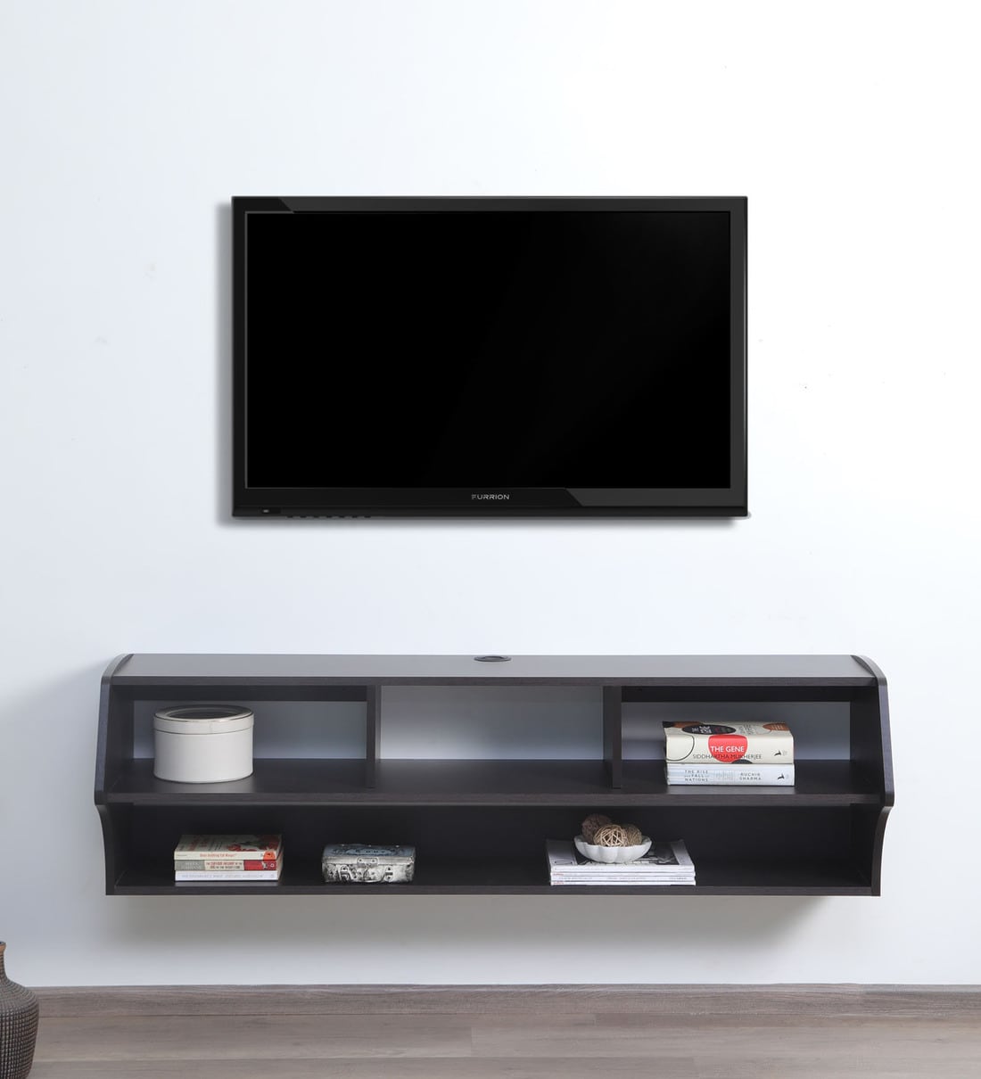 Buy Faito Wall Mounted Entertainment Unit in Straight Black Wenge ...