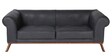 Fabiola 2 Seater Leather Sofa In Dark Blue Colour
