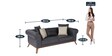 Fabiola 2 Seater Leather Sofa In Dark Blue Colour