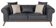 Fabiola 2 Seater Leather Sofa In Dark Blue Colour