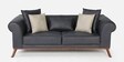 Fabiola 2 Seater Leather Sofa In Dark Blue Colour