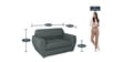 Facet 2 Seater Sofa in Steel Grey Colour