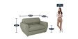 Facet 2 Seater Sofa in Warm Grey Colour