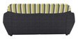Facet Fabric 3 Seater Sofa in Steel Grey Colour