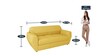 Facet 3 Seater Sofa in Sunshine Yellow Colour