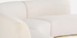 Fairmont Boucle Fabric C-shape Corner Sofa in Off-White Color