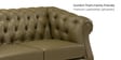 Fairmont Leatherette 2 Seater Sofa In Green Finish