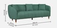 Faro 3 Seater Sofa In Pine Green Colour