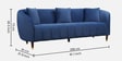 Faro 3 Seater Sofa In Royal Blue Colour