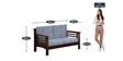 Krak Sheesham Wood 2 Seater Sofa In Provincial Teak Finish
