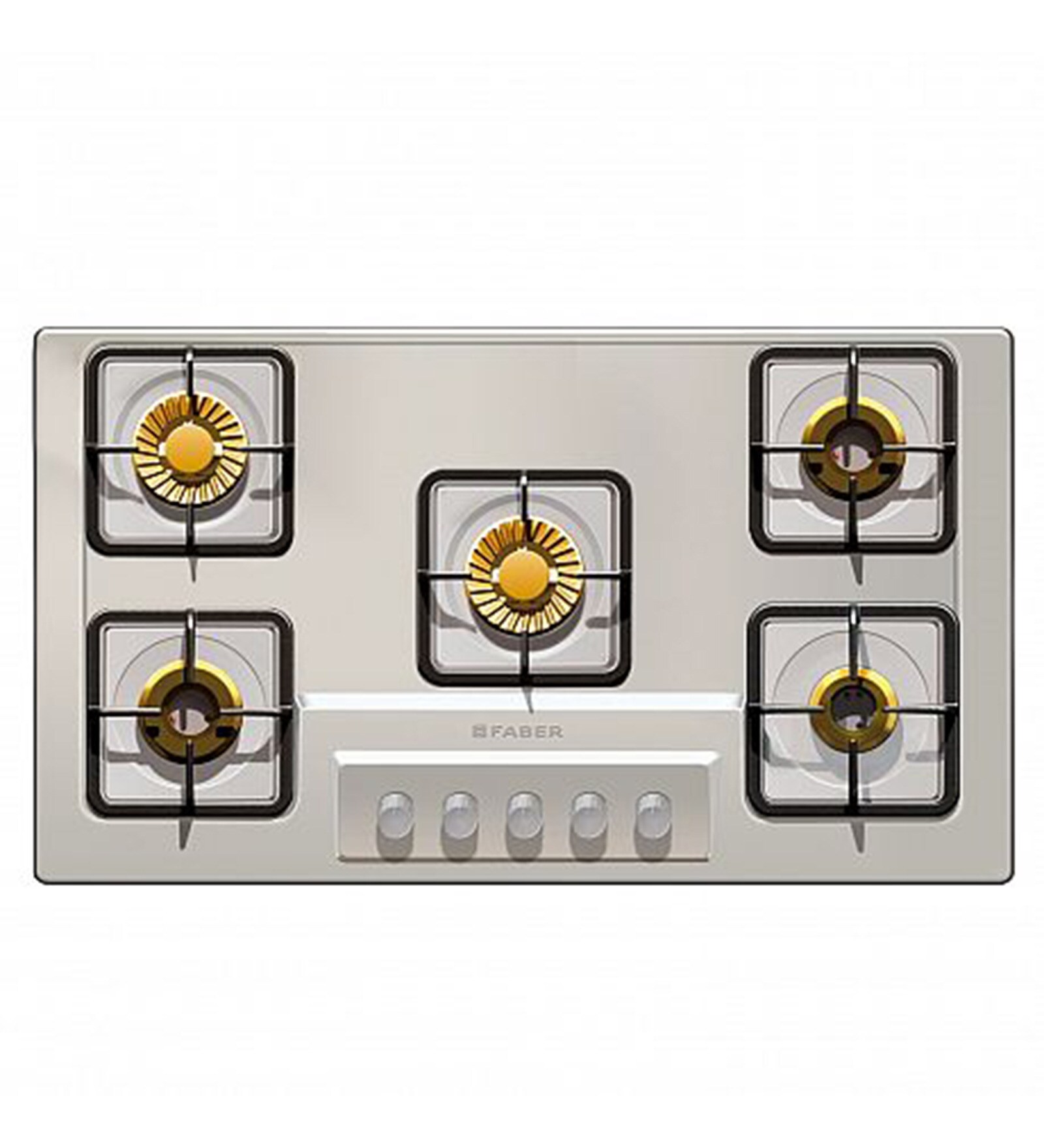 Buy Faber Brass and Stainless Steel 5burner Hob (Model SSR 905XSBR