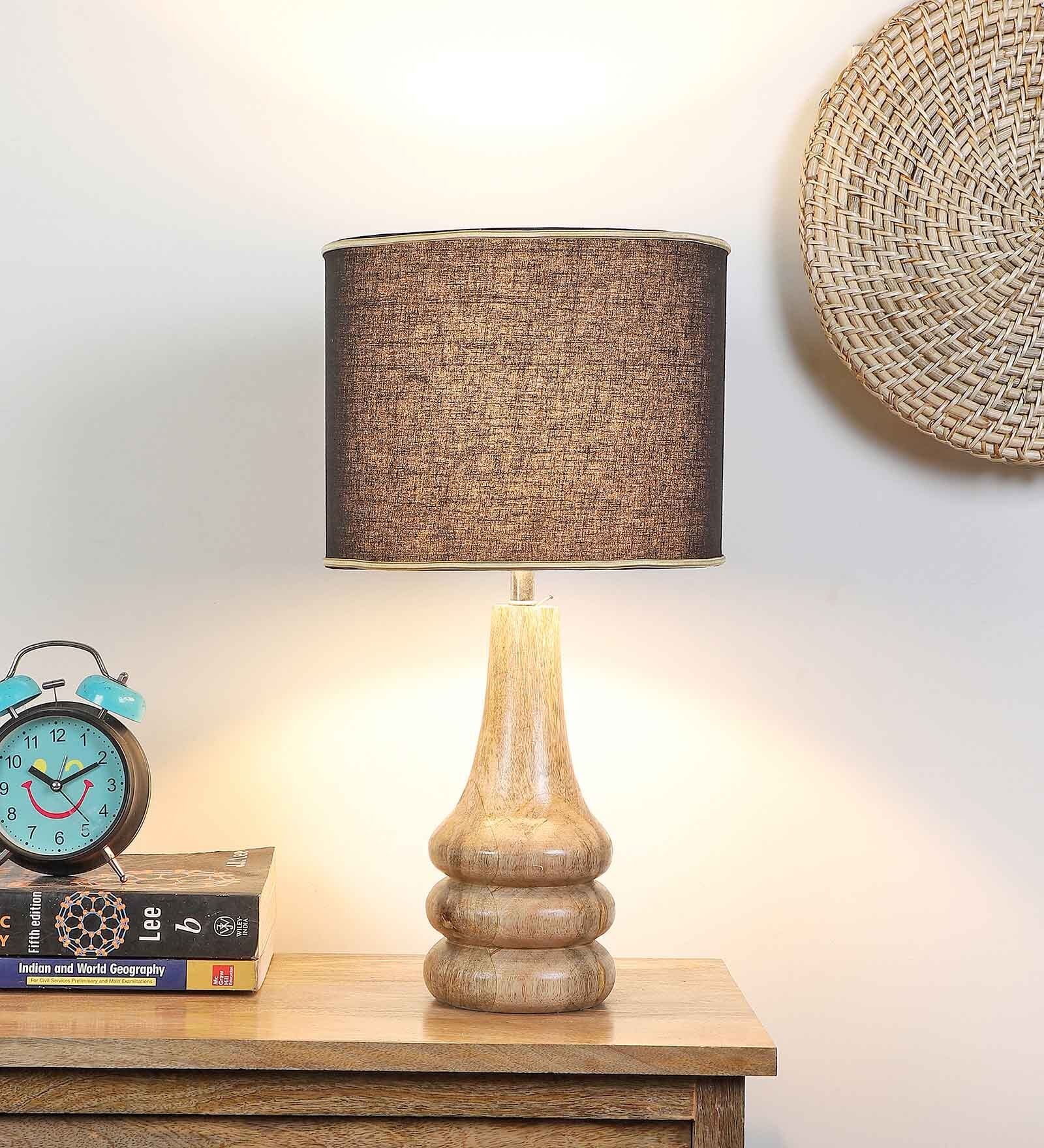 Fabric Bambo Table Lamp With Shade