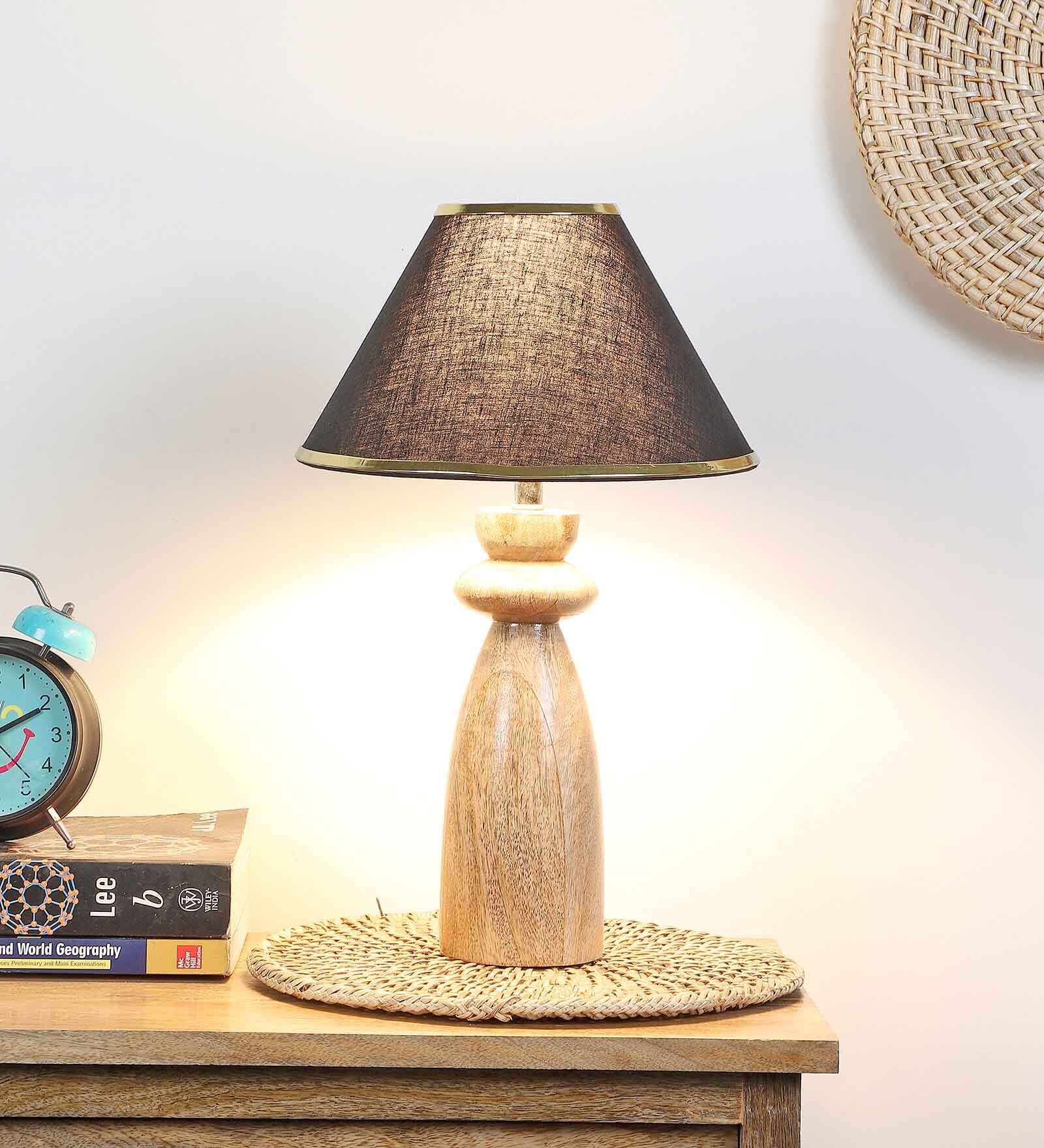 Fabric Bambo Table Lamp With Shade