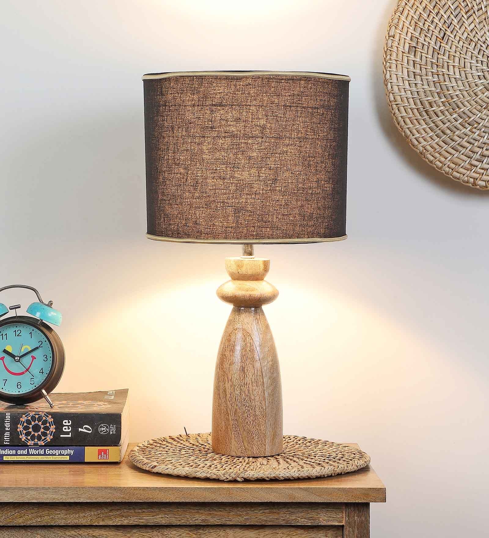 Fabric Bambo Table Lamp With Shade