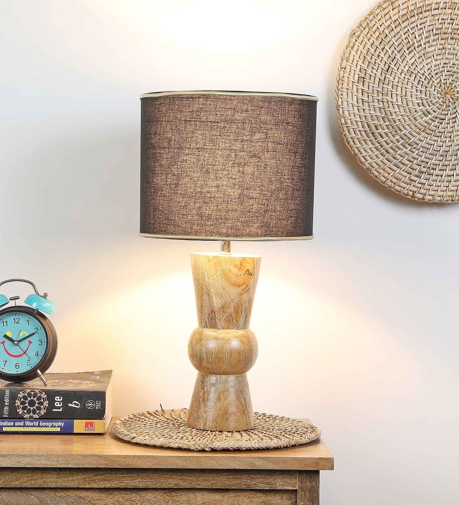 Fabric Bambo Table Lamp With Shade