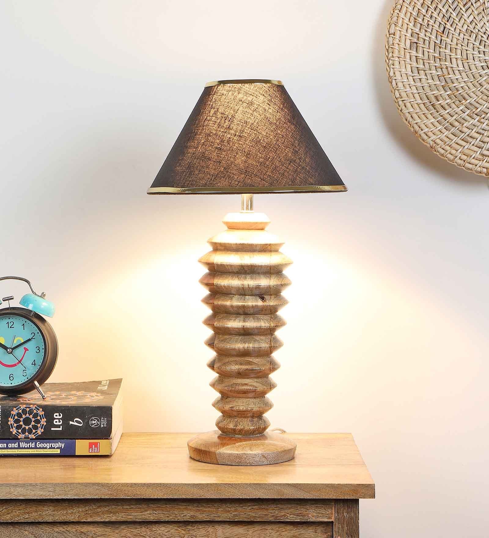 Fabric Bambo Table Lamp With Shade